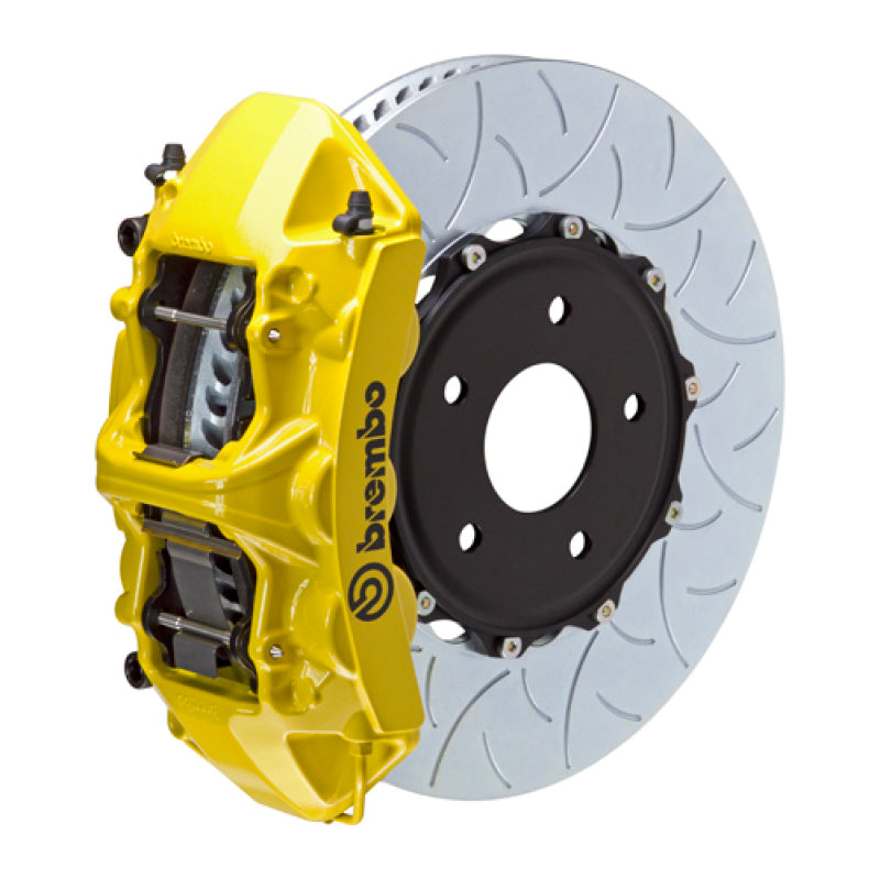 Brembo 14-19 Corvette C7/C7 Z51 Front GT BBK 6 Piston Cast 350x34 2pc Rotor Slotted Type-3- Yellow 1N3.8017A5 1N3.8017A5 Photo - Primary