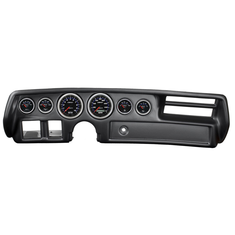 Autometer Cobalt 70-72 Chevelle/ El Camino/ Malibu Dash Kit 6pc Tach/ MPH/ Fuel/ Oil/ WTMP/ Volt 7026-CB 7026-CB Photo - Primary