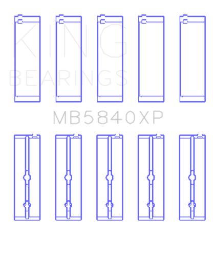 King Engine Bearings King Chrysler 300 Srt8 (Size 0.26) pMaxBlack Coated Main Bearing Set MB5840XP.026 MB5840XP.026 Photo - Primary