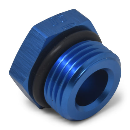 Russell -4 AN Straight Thread Plug Adapter (Blue Finish) 660260 Photo - out of package