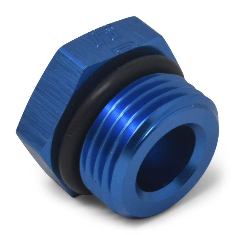 Russell -4 AN Straight Thread Plug Adapter (Blue Finish) 660260 Photo - out of package