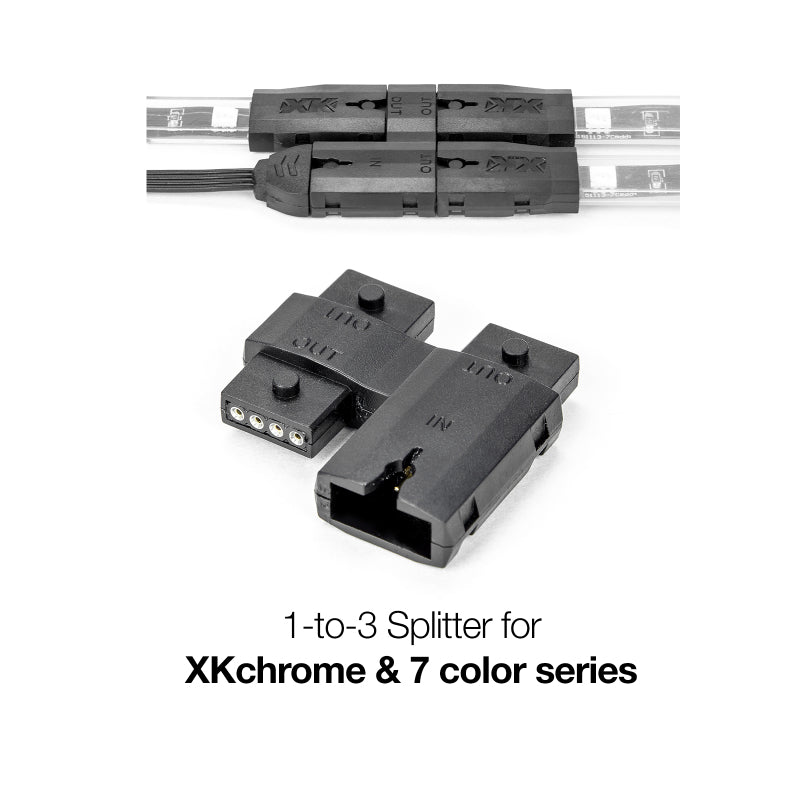 XKGLOW XK Glow XKChrome 1 to 3 Splitter Add On XK-4P-SPLIT