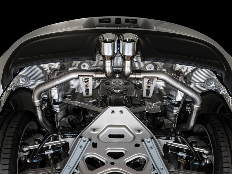 AWE Tuning Porsche 718 Boxster / Cayman Track Edition Exhaust - Chrome Silver Tips 3010-32038 3010-32038 Photo - Mounted