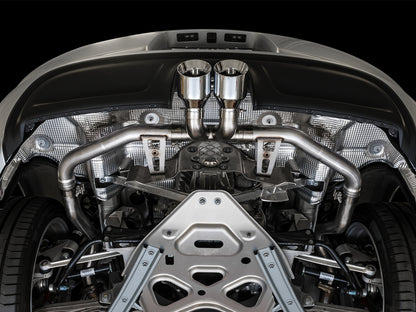 AWE Tuning Porsche 718 Boxster / Cayman Track Edition Exhaust - Chrome Silver Tips 3010-32038 3010-32038 Photo - Mounted