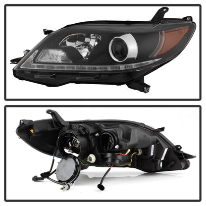 Spyder Toyota Sienna 2011-2014  Projector Headlights - DRL LED - Black PRO-YD-TSEN11-DRL-BK 5083982 5083982 Photo - Unmounted