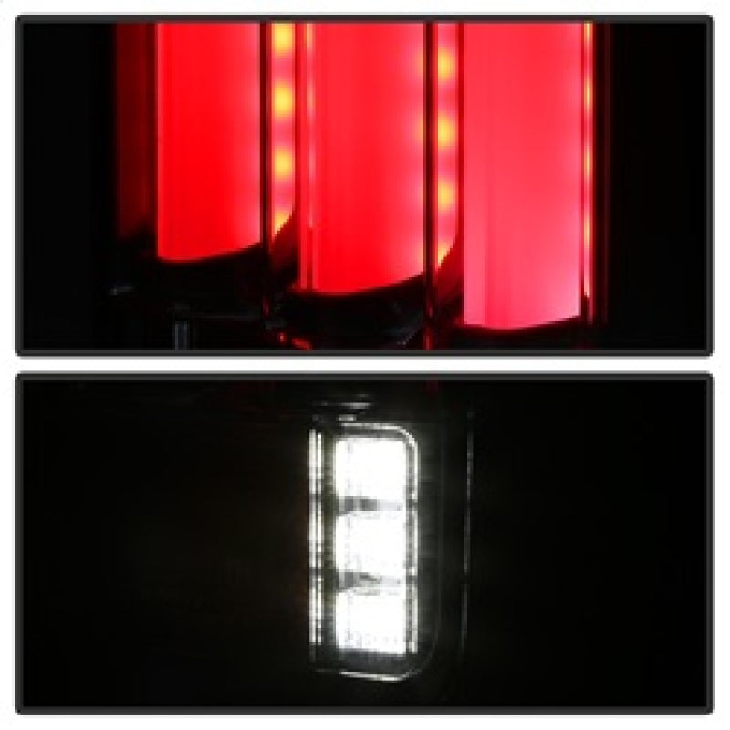 Spyder 07-16 Jeep Wrangler Version 2 Light Bar LED Tail Lights - Red Clear (ALT-YD-JWA07V2-LBLED-RC) 5084798 5084798 Photo - Unmounted