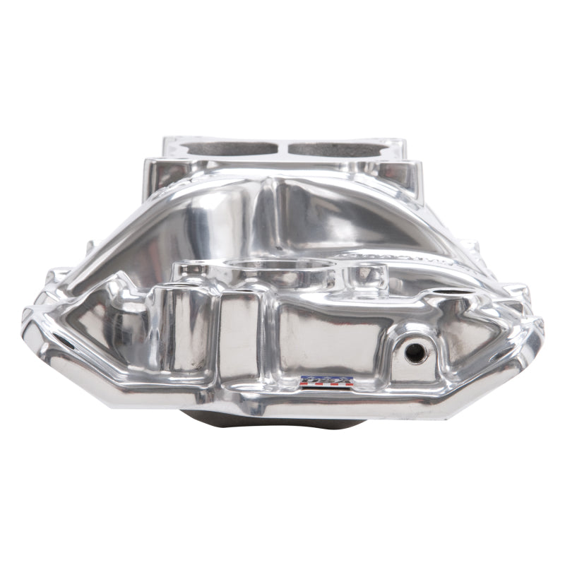 Edelbrock Sbc Perf Air Gap Manifold Polished 26011 Photo - out of package