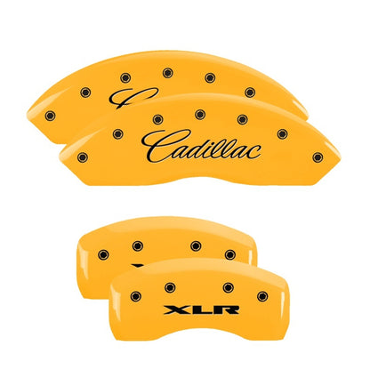 MGP 4 Caliper Covers Engraved Front Cadillac Rear XLR Yellow Finish Black Char 2004 Cadillac CTS 35010SXLRYL 35010SXLRYL Photo - Primary