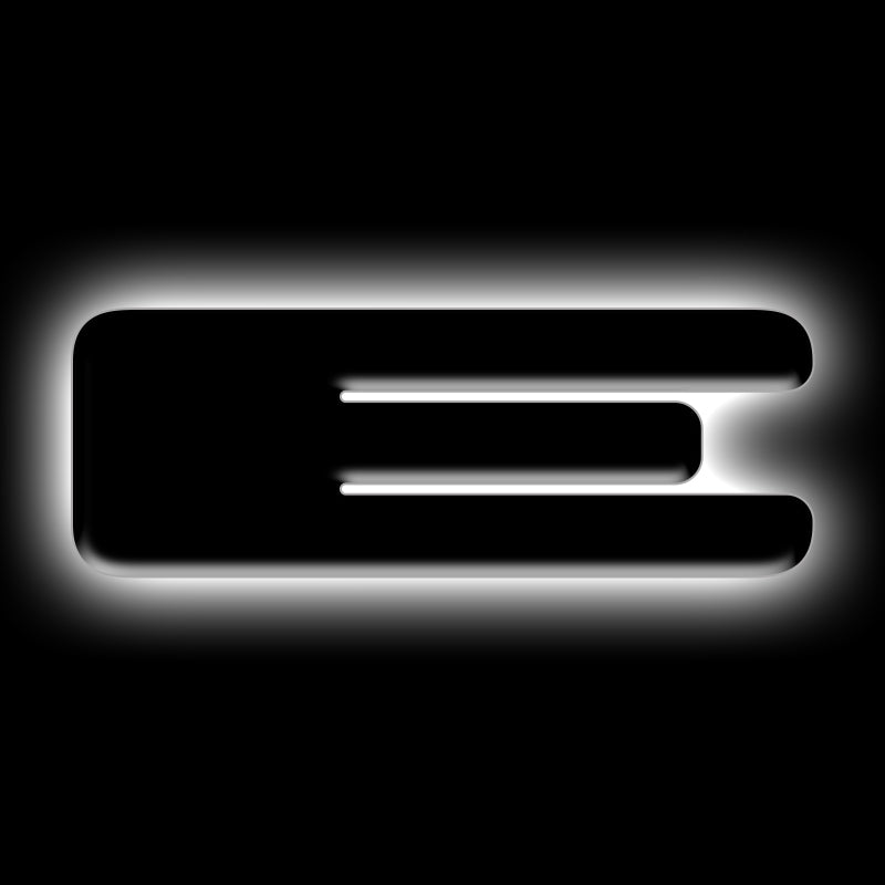 ORACLE Lighting Universal Illuminated LED Letter Badges - Matte Black Surface Finish - E 3141-E-001 3141-E-001 Photo - Primary