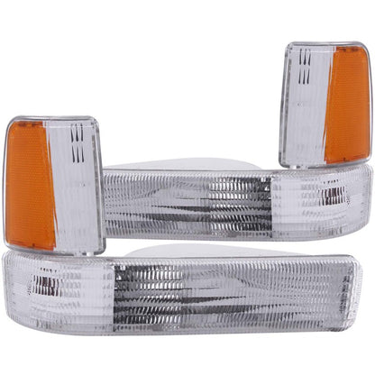 Anzo 1991-1996 Dodge Dakota Euro Parking Lights Chrome w/ Amber Reflector 511047 Photo - Primary