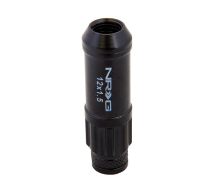 NRG M12 x 1.5 New Steel Lug Nut w/ Dust Cap Cover Set 21 Pc Black w/Locks LN-LS700BK-21 Photo - Primary