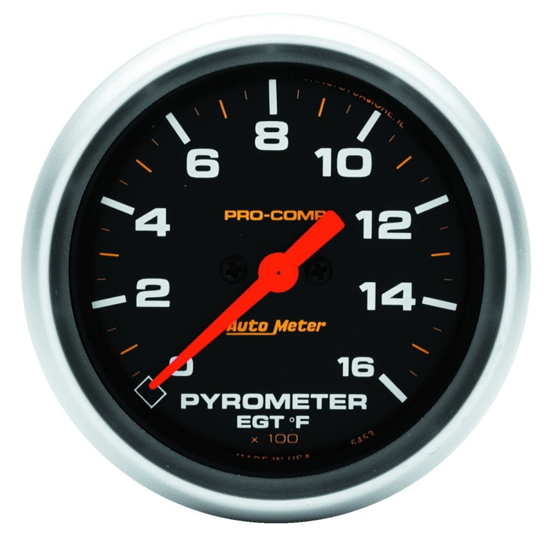 Autometer 2-5/8" Pyrometer, 0-1600 °F, Stepper Motor, Pro-Comp 5444 Photo - Primary