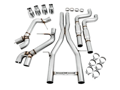 AWE Tuning 16-19 Chevy Camaro SS Resonated Cat-Back Exhaust -Track Edition (Quad Chrome Silver Tips) 3015-42090 3015-42090 Photo - out of package