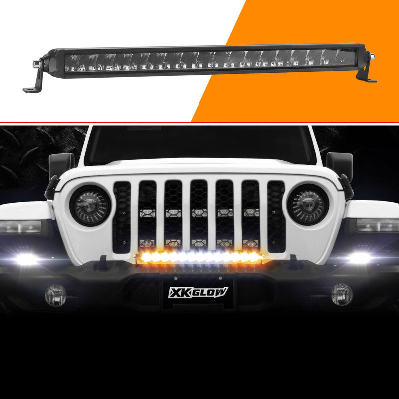 XKGLOW XK Glow Razor Light Bar Fog + Strobe + High Beam Driving No Wire & Switch 20in XK064020-DFS