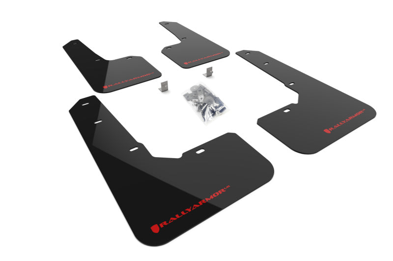 Rally Armor 2022 Subaru Outback Wilderness Black Mud Flap Red Logo MF76-UR-BLK/RD MF76-UR-BLK/RD Photo - Primary