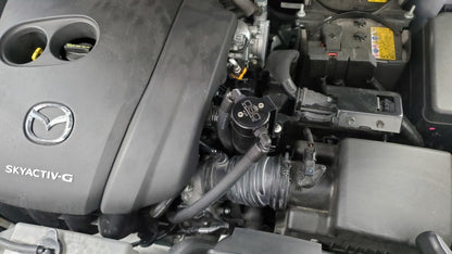 J&L 14-22 Mazda CX5 2.5L Non-turbo Driver Side 3.0 Oil Separator Kit - Black Anodized 3111D-B 3111D-B Photo - Close Up