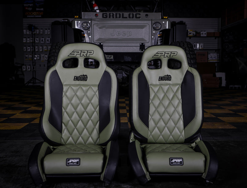 PRP Seats PRP Jeep Wrangler Enduro Elite Reclining Seat - Grey A89010-C38-54 A89010-C38-54 Photo - Close Up