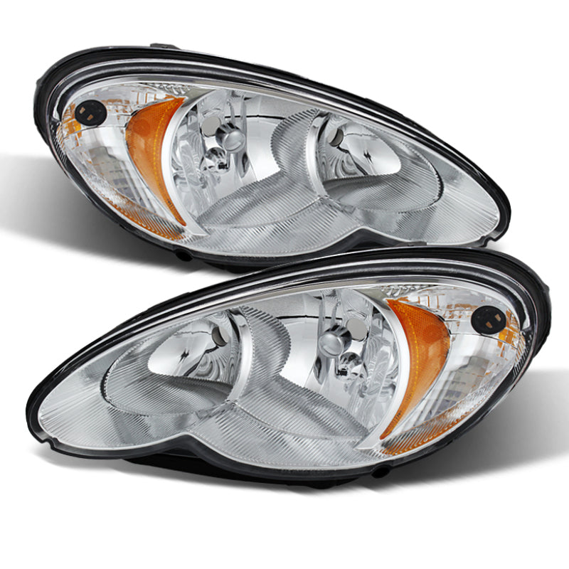 SPYDER Xtune Chrysler Pt Cruiser 06-10 Halogen Only Headlights -Chrome HD-JH-CHRPT06-AM-C 9026263 9026263 Photo - Primary