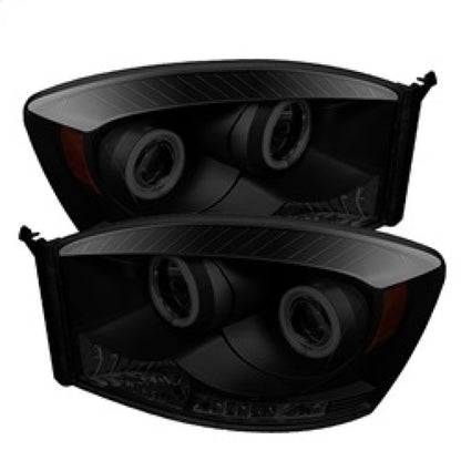 Spyder Dodge Ram 1500 06-08 06-09 Projector Headlights CCFL Halo LED Blk Smke PRO-YD-DR06-CCFL-BSM 5078803 5078803 Photo - Primary