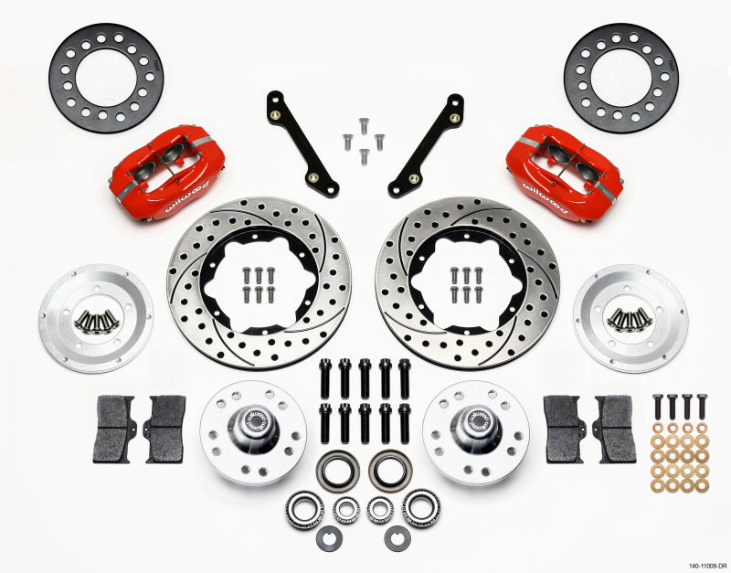 Wilwood Fdl Front Kit, 11.00", Drilled, Red, 79-81 Camaro 140-11008-DR Photo - Primary
