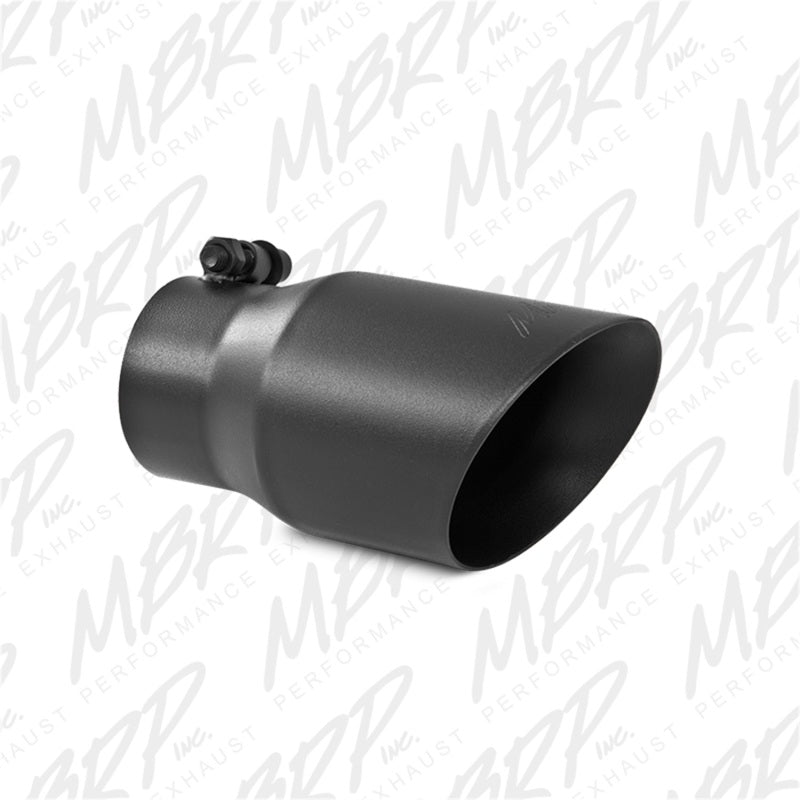 MBRP Tip 3in Round x 4in Inlet OD Dual Walled Angled Black Tip - Fits all 3 T5122BLK Photo - Primary