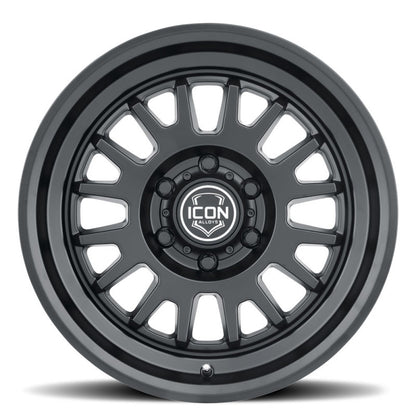 ICON Anza 17x8.5 5x5 -6mm Offset 4.5in BS 71.5mm Hub Bore Satin Black Wheel 8217857345SB 8217857345SB Photo - Unmounted