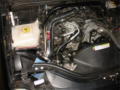Injen  05-10 Grand Cherokee WK Wrinkle Bk Power-Flow Intake w/ MR Tech PF5010WB Photo - Mounted