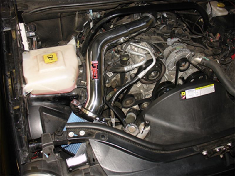 Injen  05-10 Grand Cherokee WK Wrinkle Bk Power-Flow Intake w/ MR Tech PF5010WB Photo - Mounted