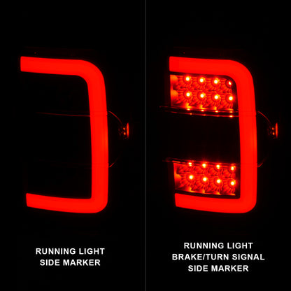 ANZO 2001-2011 Ford  Ranger LED Tail Lights w/ Light Bar Black Housing Clear Lens 311390 311390 Photo - Unmounted