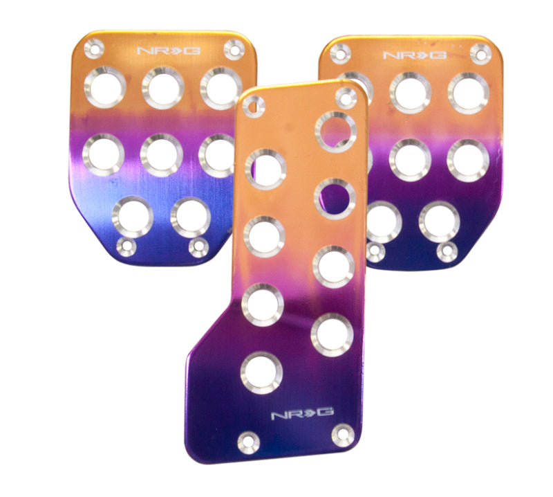 NRG Aluminum Sport Pedals Manual Trans Style Purple/Titanium Fade PDL-500PT Photo - Primary