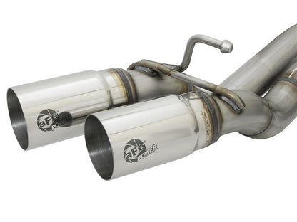 aFe  POWER Rebel Series Middle-Side Exit SS Cat-Back Exhaust System 49-46032-P Photo - Unmounted