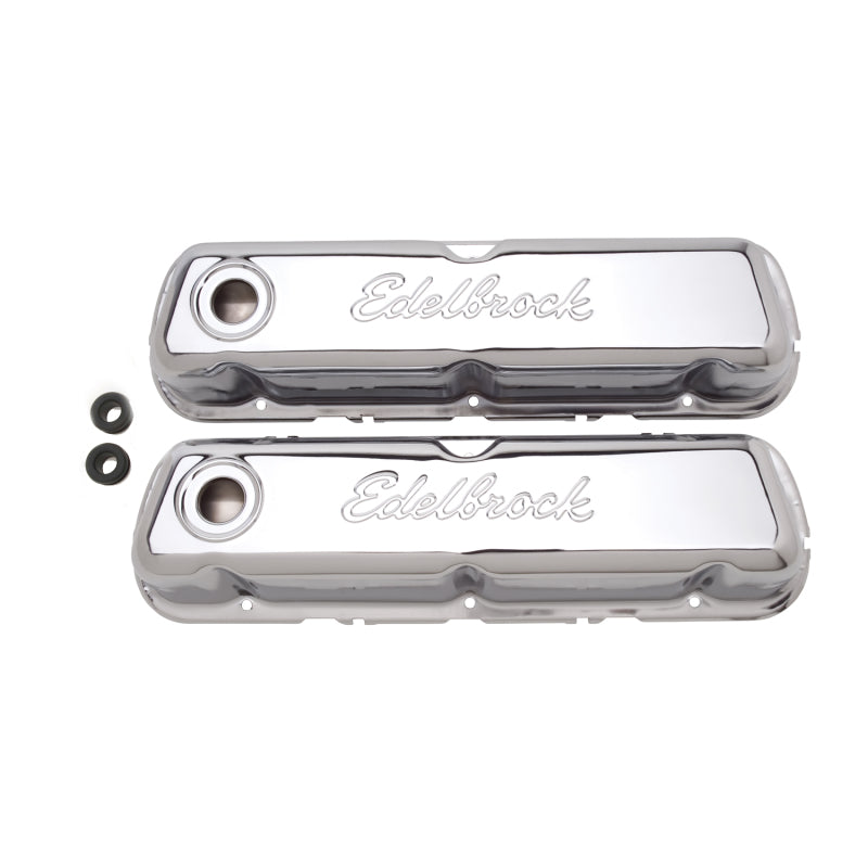 Edelbrock Valve Cover, Signature Series, Ford, 260-289-302-351W CID V8, Chrome 4460 Photo - Primary