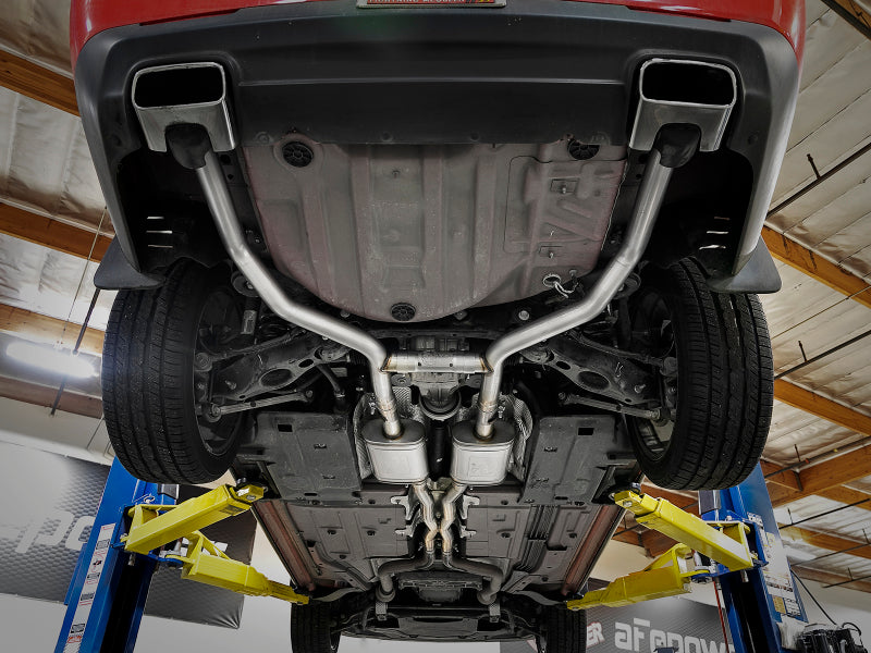 aFe MACH Force-Xp 2-1/2in 304 SS Cat-Back Exhaust 15-19 Dodge Challenger V6-3.6L - Raw Tip 49-32067 49-32067 Photo - Mounted
