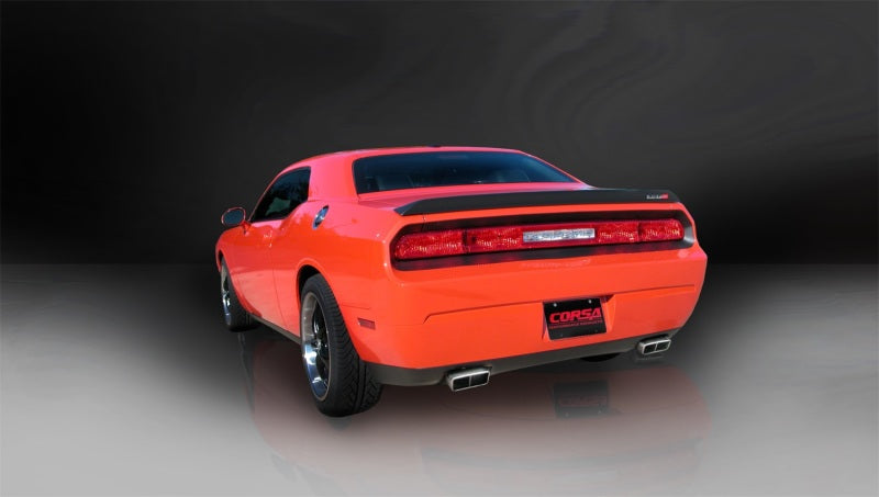 Corsa Performance 08-10 Dodge Challenger SRT-8 6.1L V8 Polished Xtreme Cat-Back Exhaust 14438 Photo - Mounted