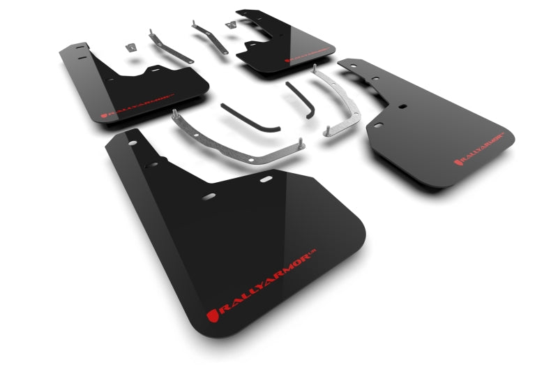 Rally Armor 2025 Hyundai Tucson XRT Black UR Mud Flap - Red Logo MF125-UR-BLK-RD MF125-UR-BLK-RD Photo - Primary