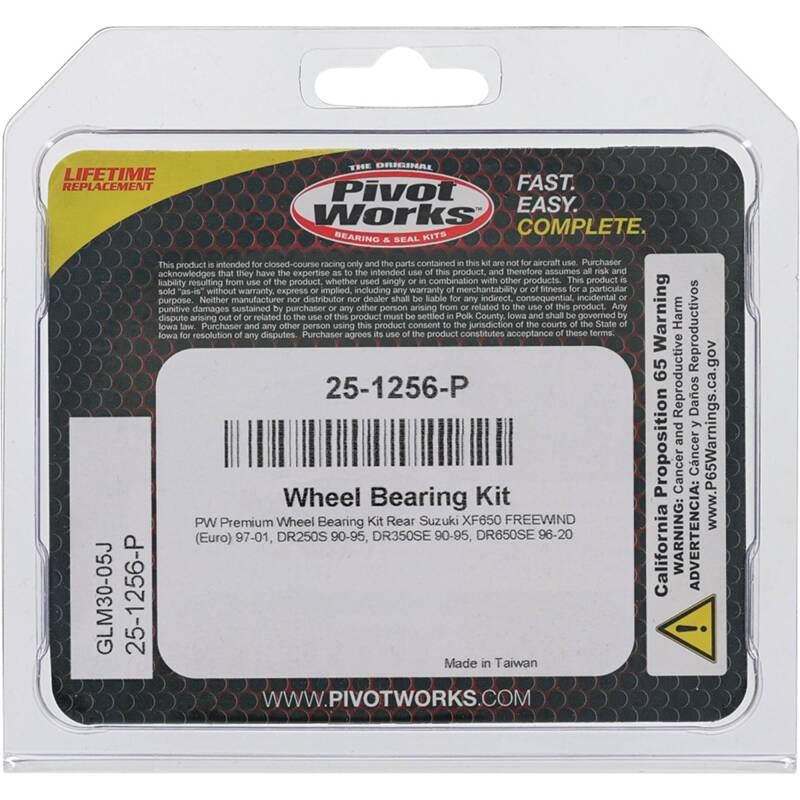 Pivot Works Suzuki Wheel Bearing Kit Premium Bearings 25-1256-P 25-1256-P Photo - Primary