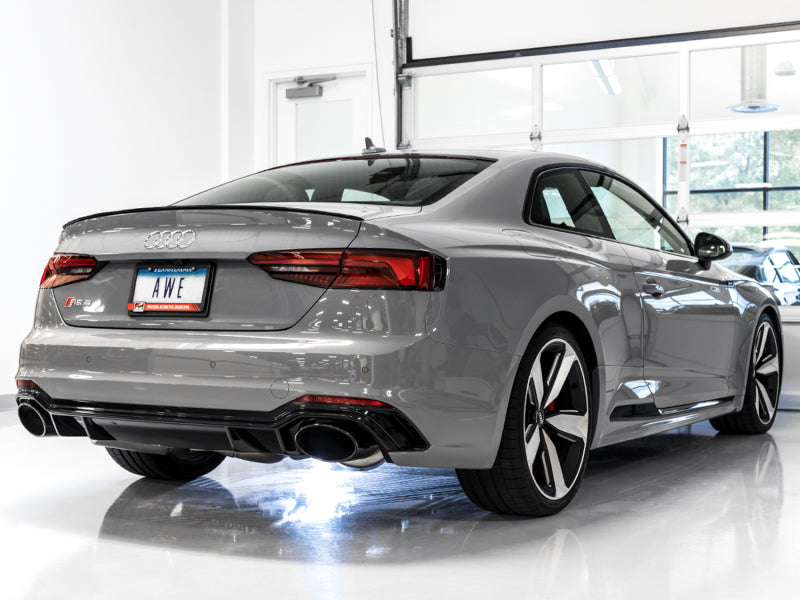 AWE Tuning Audi B9 RS 5 Sportback Touring Edition Exhaust-Non Resonated- Diamond Black RS Style Tips 3015-33114 3015-33114 Photo - Mounted