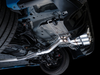 AWE Tuning 2023 Honda Civic Type R FL5 Track Edition Exhaust w/ Triple Chrome Silver Tips 3020-52287 3020-52287 Photo - Mounted