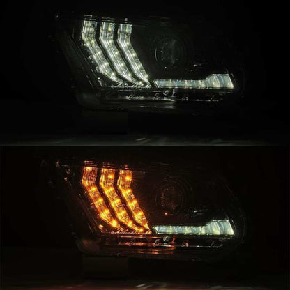 AlphaRex 10-12 Ford Mustang LUXX LED Proj Headlights Plank Style Alpha Blk w/Activ Light/Seq Signal 880118 880118 User 2