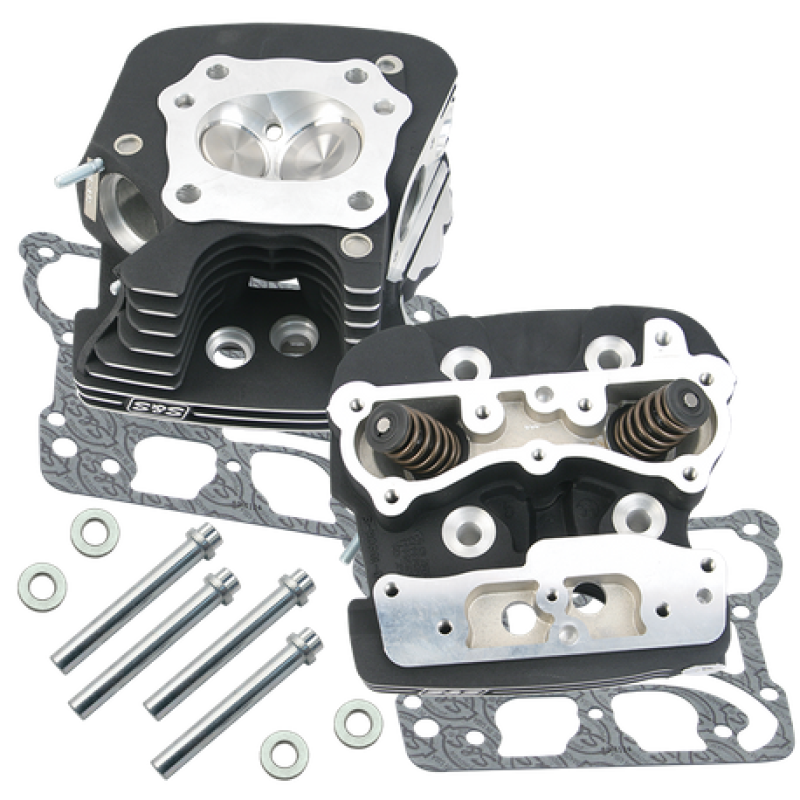 S&S Cycle 99-05 BT Super Stock 79cc Cylinder Head Kit - Wrinkle Black 900-0251 900-0251 User 1