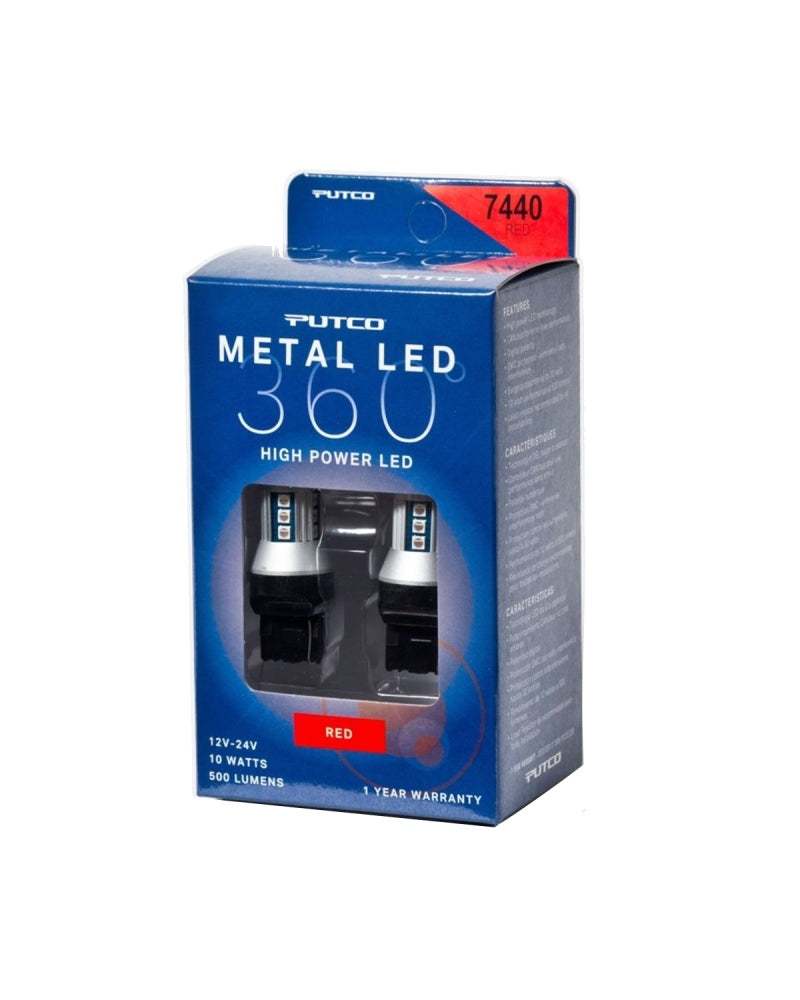 Putco 7440 - Red Metal 360 LED 347440R-360 347440R-360 Photo - Primary