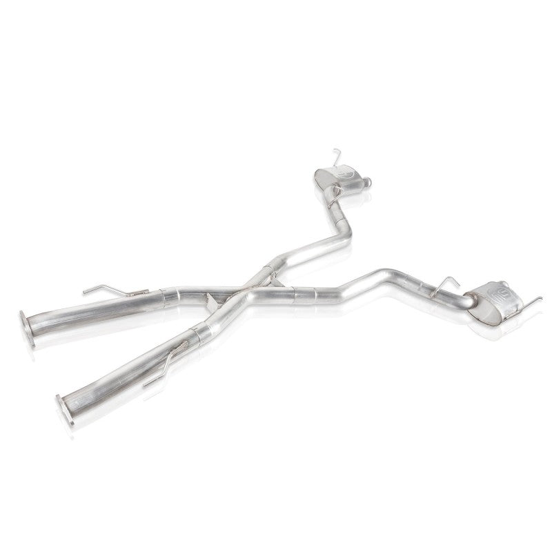 Stainless Works 2018 Jeep TrackHawk 6.2L 3in Catback System X-Pipe Turbo S-Tube Muffler Stock Exit JEEP1862CB-S JEEP1862CB-S Photo - Unmounted