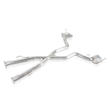 Stainless Works 2018 Jeep TrackHawk 6.2L 3in Catback System X-Pipe Turbo S-Tube Muffler Stock Exit JEEP1862CB-S JEEP1862CB-S Photo - Unmounted