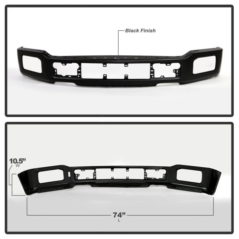 Spyder Ford F150 18-20 KING RANCH LIMITED w/Fog Lights Hole Front Bumper- Black (OEM JL3Z17757EAPTM) 9948442 9948442 User 1
