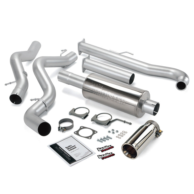 Banks Power 01-04 Chevy 6.6L SCLB Monster Exhaust System - SS Single Exhaust w/ Chrome Tip 48628 48628 Photo - Primary