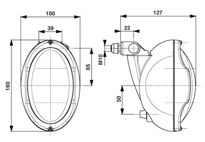 Hella Work Lamp Na Oa 180Gr Dr 2Mg12 Lt 1Gn 996361461 996361461 Technical Drawing