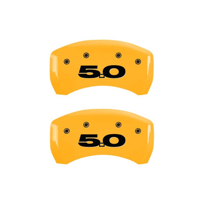 MGP Rear set 2 Caliper Covers Engraved Rear 50 Yellow finish black ch 10010RM50YL 10010RM50YL Photo - Primary