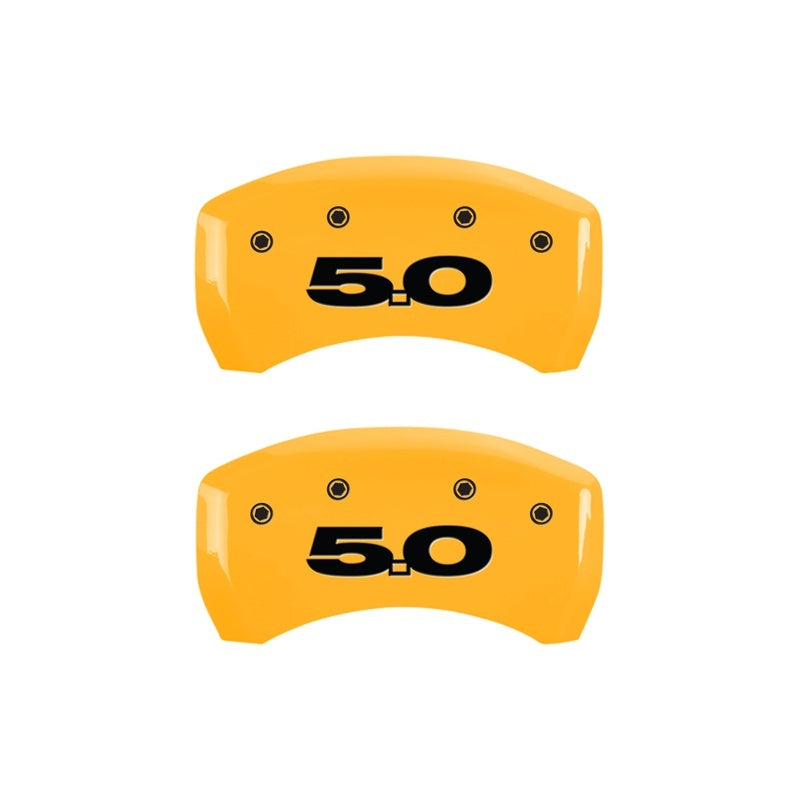 MGP Rear set 2 Caliper Covers Engraved Rear 50 Yellow finish black ch 10010RM50YL 10010RM50YL Photo - Primary