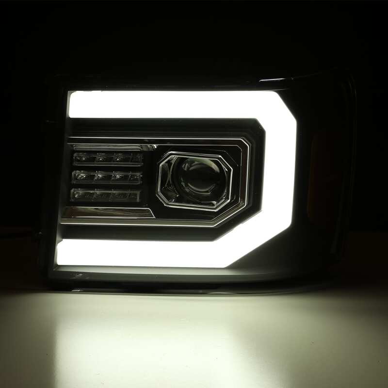 AlphaRex 07-13 GMC Sierra 1500 (No Clsc) LUXX-Series LED Proj HL Jet Blk w/Actv Lgt & Seq.Sig / DRL 880097 880097 User 2