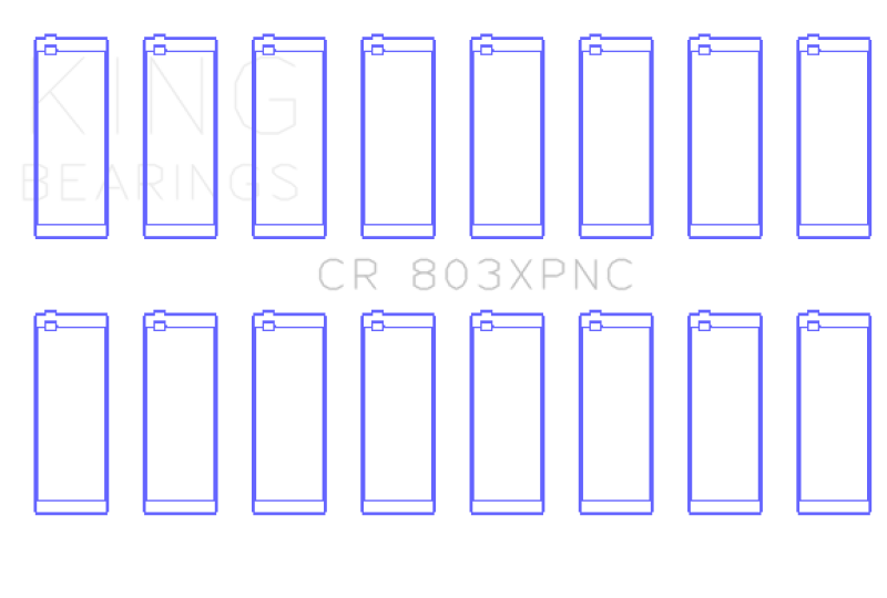 King Engine Bearings King Chevrolet SBC 265CI/283CI/327CI (Size 010) Connecting Rod Bearing Set of 8 CR803XPNC010 CR803XPNC010 Photo - Primary